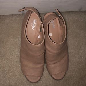 Open toe booties